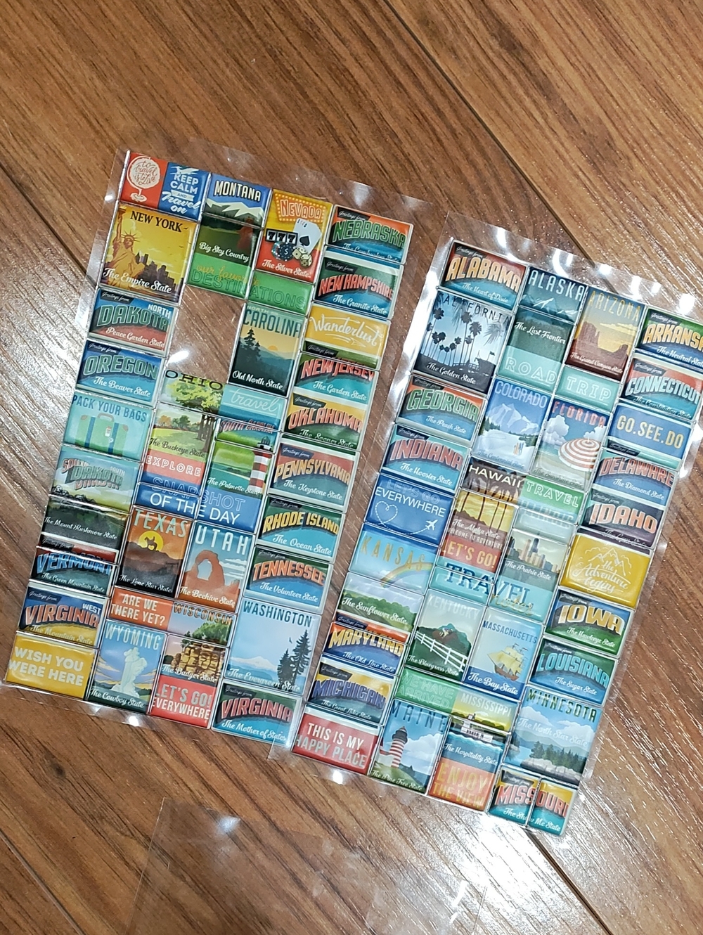 Assorted State-Themed Decorative Sticker Set - Multicolor
